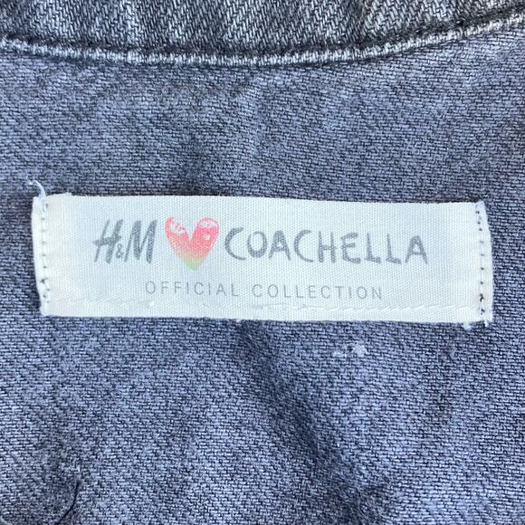H&M Coachella Black Denim Vest - Picture 3 of 3